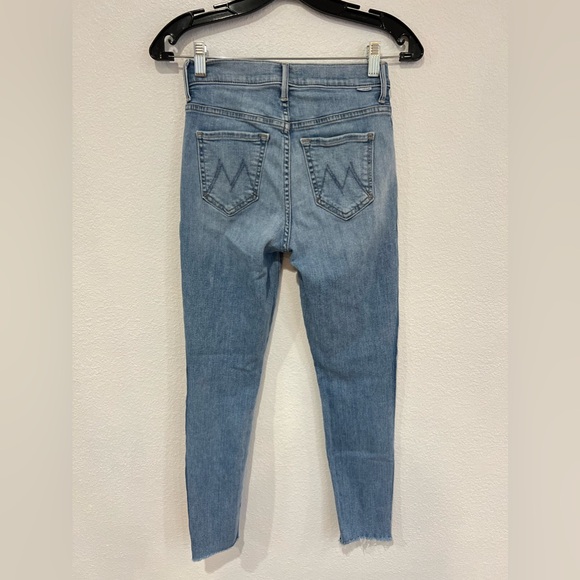 MOTHER Stunner Zip Ankle Step Fray Light Kitty Racer Women’s Size 25 - Picture 5 of 8